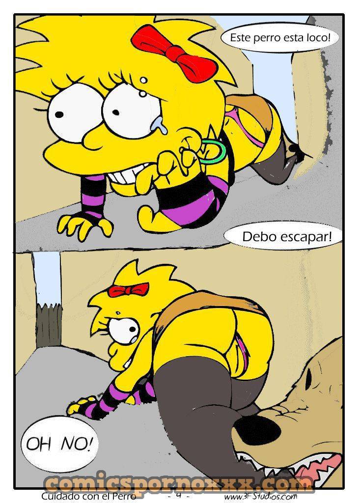 Zoofilia de Los Simpson (Lisa Violada por Perro) - 4 - Comics Porno - Hentai Manga - Cartoon XXX