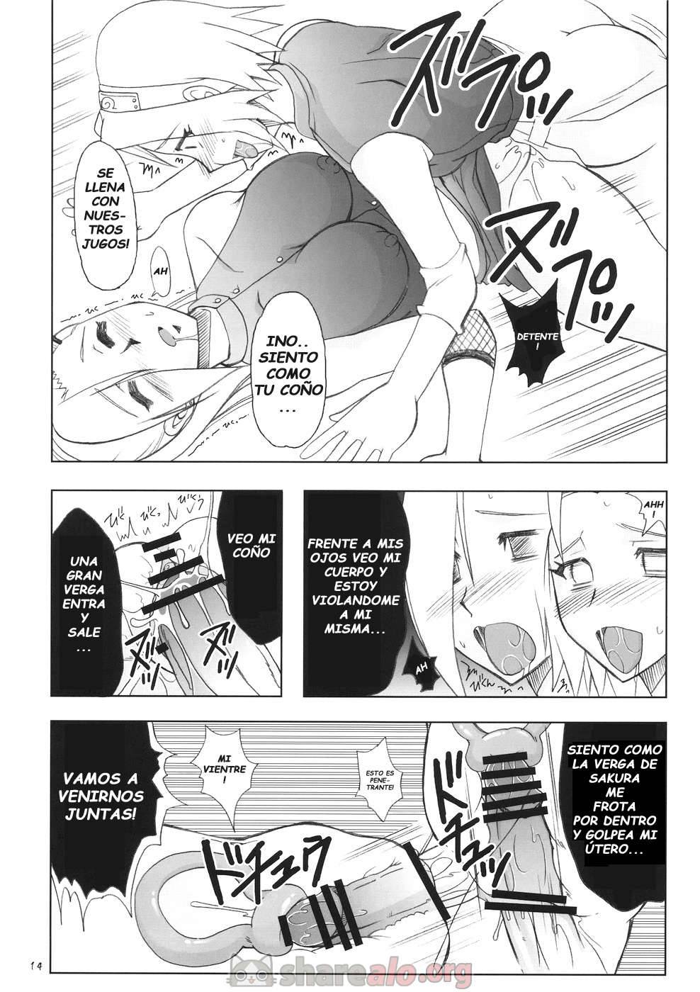 Futanari Kokoro Tenshin (Sakura se Folla a Ino Yamanaka) - 14 - Comics Porno - Hentai Manga - Cartoon XXX