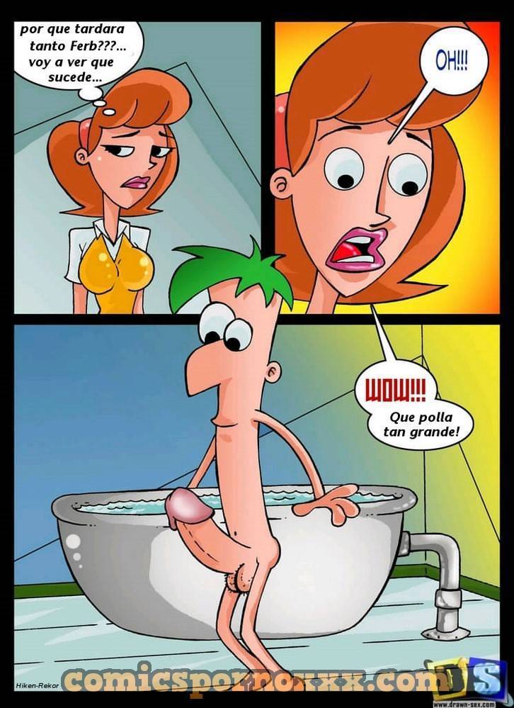 Phineas y Ferb Culean a su Mama en el Baño - 1 - Comics Porno - Hentai Manga - Cartoon XXX