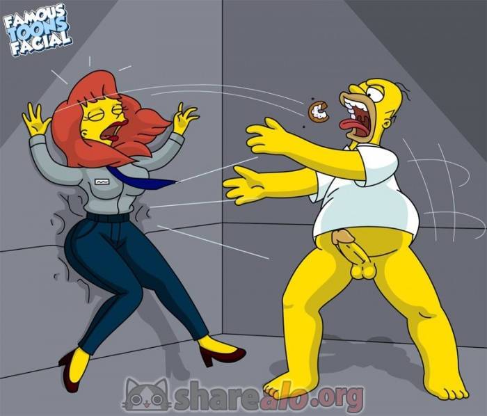 Homero Simpson Follando con su Asistente Margo - 4 - Comics Porno - Hentai Manga - Cartoon XXX