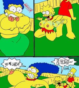 Sexo - Marge y Lisa Simpson Versión Tetonas Folladas por Bart - 4