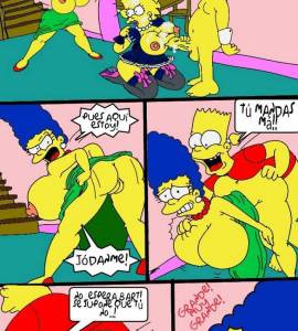 Comics XXX - Marge y Lisa Simpson Versión Tetonas Folladas por Bart - 6