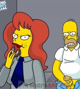 Online - Homero Simpson Follando con su Asistente Margo - 2