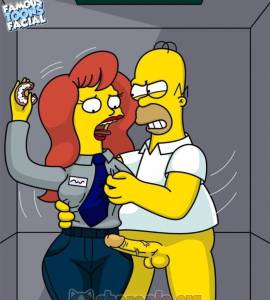 Porno - Homero Simpson Follando con su Asistente Margo - 3