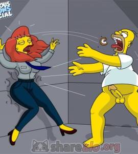 Sexo - Homero Simpson Follando con su Asistente Margo - 4