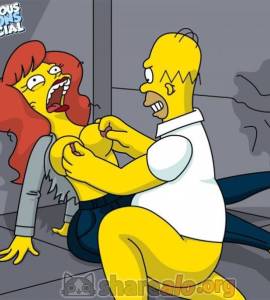 Comics XXX - Homero Simpson Follando con su Asistente Margo - 6