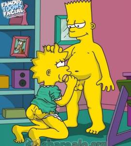 Cartoon - Bart Violando a su Hermana Lisa Simpson en su Cuarto - 11